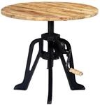 vidaXL Beistelltisch 60&times;(46-63) cm Massivholz Mango und Gusseisen 247915