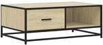 vidaXL Couchtisch Sonoma-Eiche 90x57x35 cm Holzwerkstoff und Metall 848755