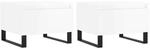 vidaXL Couchtische 2 Stk Hochglanz-Wei&szlig; 50x46x35 cm Holzwerkstoff 830881