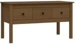 vidaXL Couchtisch Honigbraun 102x49x55 cm Massivholz Kiefer