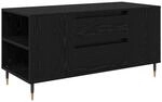 vidaXL Couchtisch Schwarz Eichen-Optik 102 x 44,5 x 50 cm 882680