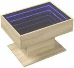 vidaXL LED-Couchtisch Sonoma Eiche 70x50x45 cm Holzwerkstoff 847534