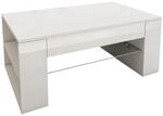 ML-Design Couchtisch in Hochglanz Wei&szlig; Wohnzimmertisch 100x42x60 cm