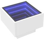 vidaXL Beistelltisch mit LED Wei&szlig; 40x40x30 cm Holzwerkstoff 847497