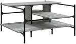 vidaXL Couchtisch Grau Sonoma 100x100x48,5 cm Holzwerkstoff