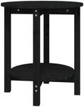 vidaXL Couchtisch Schwarz &Oslash; 55x60 cm Massivholz Kiefer 822356
