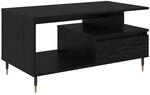 vidaXL Couchtisch Schwarz Eichen-Optik 90 x 49 x 45 cm Holzwerkstoff 882707