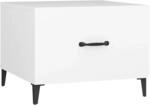 vidaXL Couchtisch mit Metallbeinen Wei&szlig; 50x50x40 cm 812726