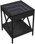 vidaXL Couchtisch mit Infinity-LED Schwarz 40x40x49 cm 847692