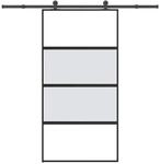 vidaXL Schiebet&uuml;r mit Beschlag 102,5x205 cm Hartglas & Aluminium 3333000