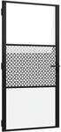 vidaXL Glast&uuml;r Schwarz 76 x 3,5 x 201,5 cm Aluminium 42012452