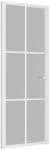 vidaXL Innent&uuml;r 76x201,5 cm Wei&szlig; Mattglas und Aluminium 350580