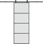 vidaXL Schiebet&uuml;r mit Beschlag 76x205 cm ESG-Glas & Aluminium 3332864