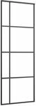 vidaXL Schiebet&uuml;r ESG-Glas und Aluminium Mattiert 90x205 cm Schwarz 151679
