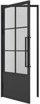 inova Loft Glast&uuml;r 830 x 2115 mm Klarglas 6 Felder Kickplatte DIN Links...