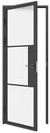 inova Loft Glast&uuml;r 834 x 1972 mm Satiniert 3 Felder DIN Links Komplettset Beschlag