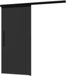 inova Glasschiebet&uuml;r Schwarz Vollfl&auml;chig Satiniert 900 x 2035 mm Komplettset mit