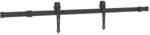 vidaXL Schiebet&uuml;rbeschlag-Set 152,5 cm Stahl Schwarz 4009704