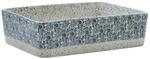 vidaXL Aufsatzwaschbecken Grau Blau Rechteckig 46x35,5x13cm Keramik 155072