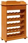 vidaXL Weinregal Braun 58 x 28 x 90 cm Massives Kiefernholz 4012190