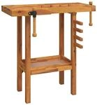 vidaXL Werkbank mit Schraubst&ouml;cken 92x48x83 cm Massivholz Akazie 153319