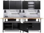 Ondis24 Werkbank Set Klaus 240 cm 3 Schr&auml;nke LED Werkstatt