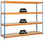 PROREGAL Schwerlastregal Wood Beast Four HxBxT 200 x 240 x 90 cm 4 Ebenen Fachlast