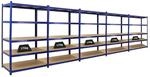 PROREGAL Mega Deal 5x Schwerlastregal Taurus HxBxT 180 x 120 x 60 cm Fachlast...