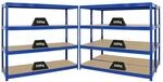PROREGAL Mega Deal 3er-Sparset Profi-Schwerlastregal DINO HxBxT 180x180x60cm Fachlast
