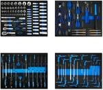 EBERTH Multitool Werkzeug Set 134 Teile f&uuml;r Werkzeugwagen f&uuml;r 4 Schubladen...