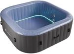 Juskys Aufblasbarer Whirlpool SpaLuxe mit LED-Beleuchtung Grau-Blau