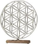 Gilde Standrelief Silberfarben 36 cm x 5 cm