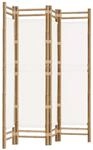 vidaXL 4 Tlg Paravent Faltbar 160 cm Bambus und Canvas 350624