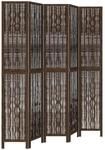 vidaXL 5 Tlg Raumteiler Dunkelbraun Massivholz Paulownia 358664