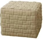 Svita Poppy Hocker Sitzpouf Geflochten Sitzhocker Fu&szlig;hocker F&uuml;r Sessel Polyleinen