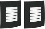 vidaXL Au&szlig;enwandleuchte 2 Stk Schwarz 23,5 x 9 x 26 cm 4005972