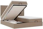 vidaXL Ottoman-Bett mit Matratzen Cappuccino 180x200cm Kunstleder 3313658