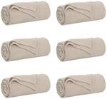 vidaXL Wohndecken 6 St&uuml;ck Beige 200 x 150 cm Fleece 42017046