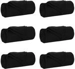 vidaXL Wohndecken 6 St&uuml;ck Schwarz 270 x 240 cm Fleece 42017068