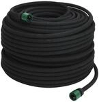 vidaXL Tropfschlauch Schwarz 100 m Gummi 155875