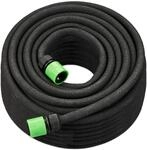 Relaxdays Tropfschlauch Gummi Messing PVC Schwarz Flexibel Wassersparend 50 m 4,6 kg
