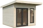 Palmako Holz-Gartenhaus Aurelia Pultdach Tauchgrundiert 296 cm x 300 cm 8,4 m&sup2;