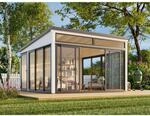 Palmako Holz-Gartenhaus Saga Slide Pultdach Lackiert 420 cm x 420 cm 16,6 m&sup2;