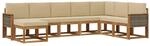 vidaXL Outdoor-Sofagarnitur 8 Stk Natur und Beige Massivholz Akazie 3385449