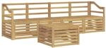 vidaXL Outdoor-Sofagarnitur 5-Tlg Wei&szlig; Massivholz Akazie 3391369