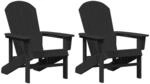 vidaXL Gartenstuhl 2 Stk Schwarz 82 x 74 x 92 cm Polyethylen 3335828