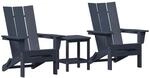 vidaXL Gartenstuhl 3 Stk Marineblau 80,5 x 74,5 x 92 cm Polyethylen 3335823