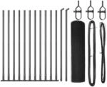 vidaXL Zaunpfosten Grau 25 x 0,5 m 16 x 16 mm Netz Stahl 3352542