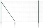 vidaXL Zaun mit Pfosten Gr&uuml;n 1,5 x 10 m Stahl 3350566