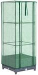 vidaXL Hochbeet mit Gew&auml;chshaus-Aufsatz Rattan-Optik 40x40x123 cm 2150873